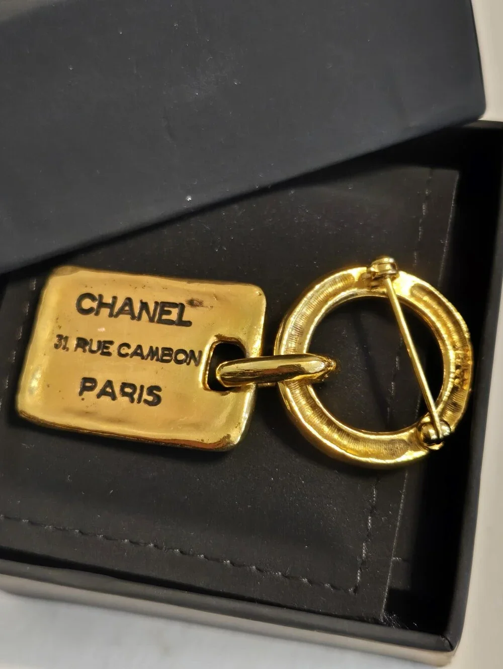 #167 - Chanel 31 Rue Cambon Brooch Corsage Gold Plated - VINTAGE